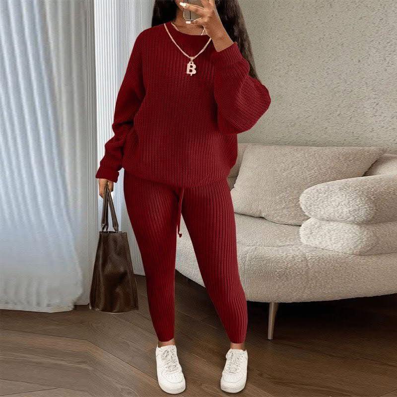 Red 2 Piece Sweater Set