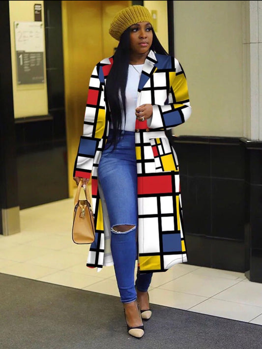 Multi Color Patterned Coat