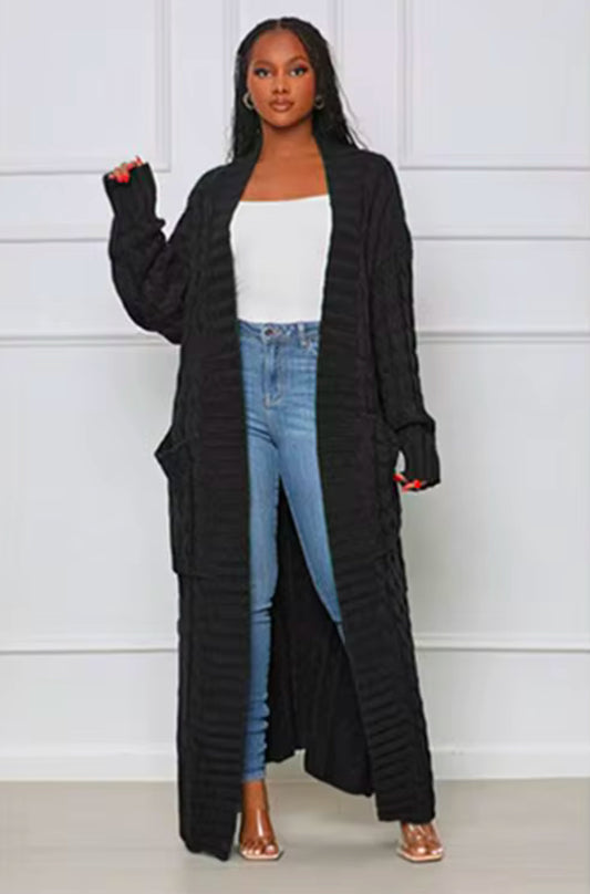 Black Trendy Coat (Stretch)