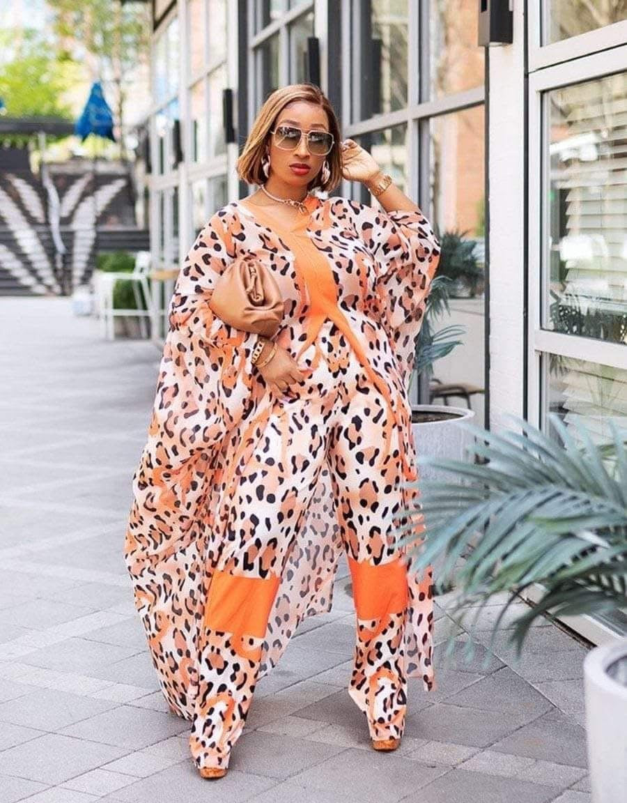 Orange Print Jumpsuit